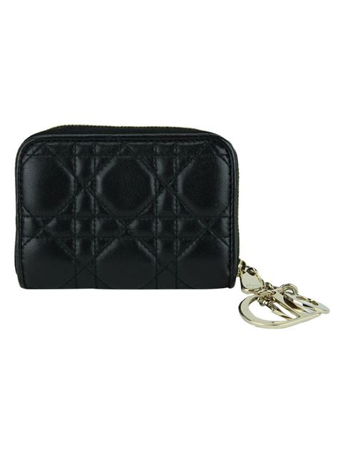 Porta Cartões Christian Dior Lady Dior Preto 